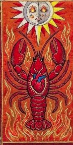 Carta do estilo Vinyasa: sol e lagosta